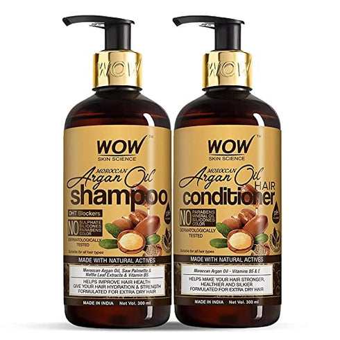 Wow Moroccan Argan Oil Shampoo and Conditioner Set 300ml