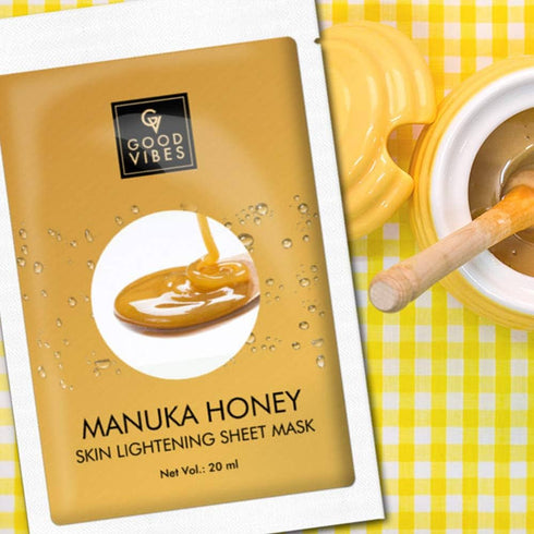 Good Vibes Manuka Honey Skin Lightening Sheet Mask 20ml