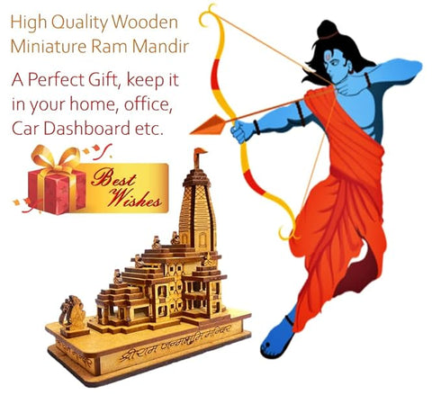 Shri Ram Mandir Ayodhya 3D Wood Tempal