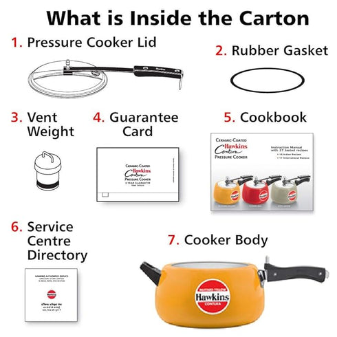Hawkins Ceramic Coated Contura 5 L Pressure Cooker (CMY50)