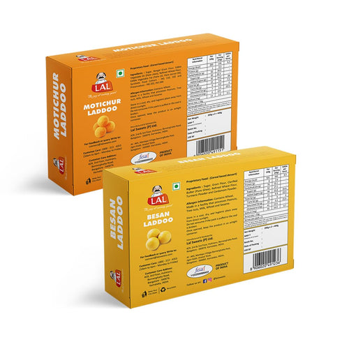 Lal Sweets Besan Laddoo and Motichur Laddoo