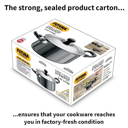Hawkins Futura Hard Anodized Cook-n-Serve Stewpot 2.25 L with Lid (AST225)