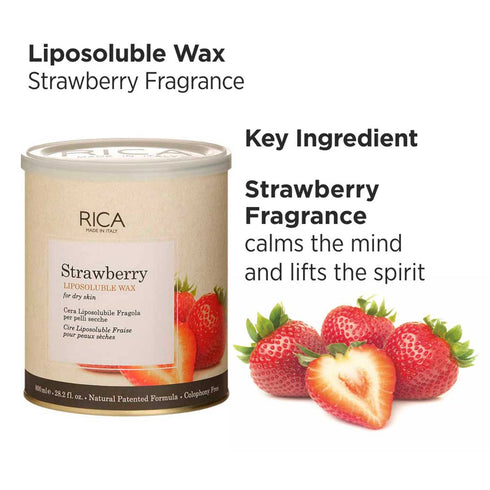 Rica Strawberry Liposoluble Soft Wax 800ml
