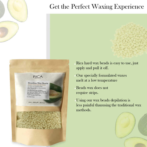 Rica Brazilian Wax Beads with Avocado Butter 800g