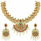 Designer Peacock Gold Plated Necklace Set with Earrings