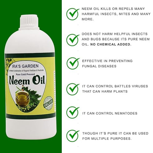 IRA'S GARDEN Cold Pressed Pure Neem Oil