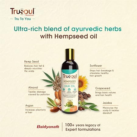 Trusoul By Baidyanath Hempseed Hair Oil