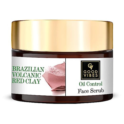 Good Vibes Brazilian Volcanic Red Clay Oil Control Face Scrub 50g