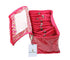 Pink Fabric 10 Transparent Pouches Jewellery Box