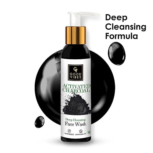 Good Vibes Activated Charcoal Deep Cleansing Face Wash