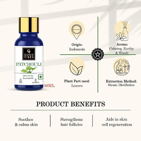 Good Vibes 100% Pure Patchouli Essential Oil 10ml