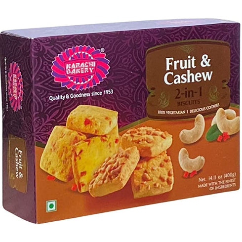 Karachi Bakery Cashew Biscuits & Fruit Biscuits 480g