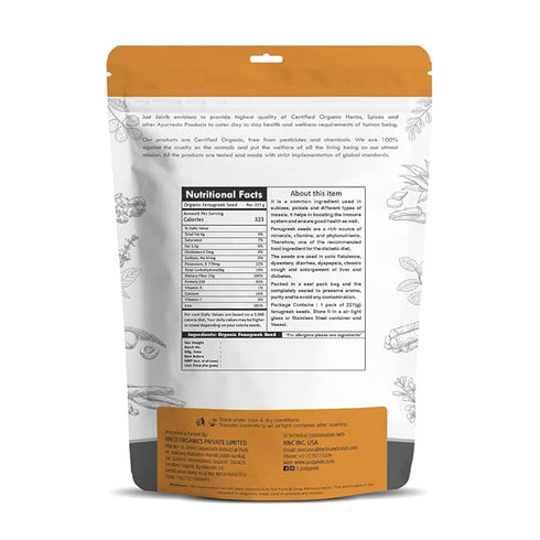 Just Jaivik Organic Fenugreek Powder