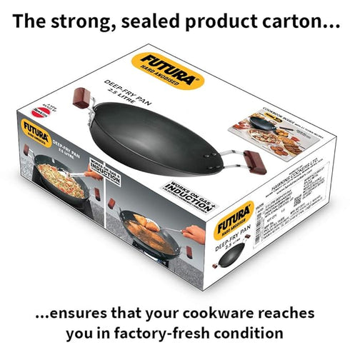 Hawkins Futura Hard Anodised Deep Fry Pan Kadhai 2.5 L (IAD25)