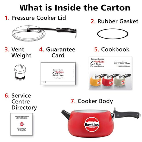 Hawkins Ceramic Coated Contura 5 L Pressure Cooker (CTR50)