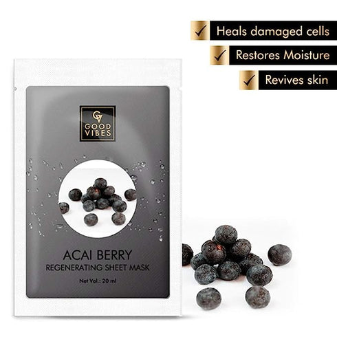 Good Vibes Regenerating Sheet Mask - Acai Berry