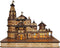 Shri Ram Mandir Ayodhya 3D Decorative Showpiece with Multicolor Lights