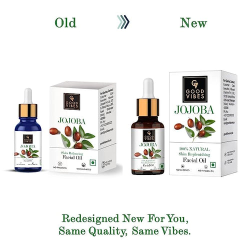 Good Vibes 100% Natural Jojoba Skin Replenishing Facial Oil 10ml