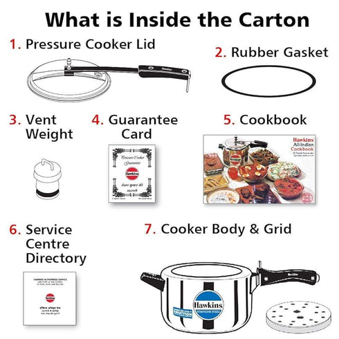 Hawkins Stainless Steel 4 L Induction Bottom Pressure Cooker (HSS40)