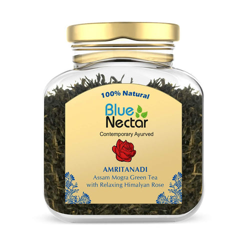 Amritanadi Assam Rose Green Tea Leaves with Himalayan Rose Loose Green Tea Leaves with No Tea Dust. Only Leaf Green Tea 50g