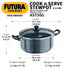 Hawkins Futura Hard Anodized Stewpot 24 cm Diameter 5 L with Lid (AST50G)
