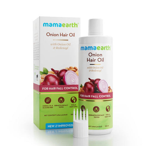 Mamaearth Onion Hair Oil for Hair Regrowth and Hair Fall Control