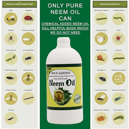 IRA'S GARDEN Cold Pressed Pure Neem Oil