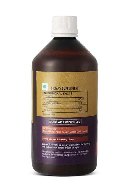 Safa Honey Elixir | Pure Raw Honey | Apple Cider Vinegar | Ginger |Garlic and Lemon Heart Tonic