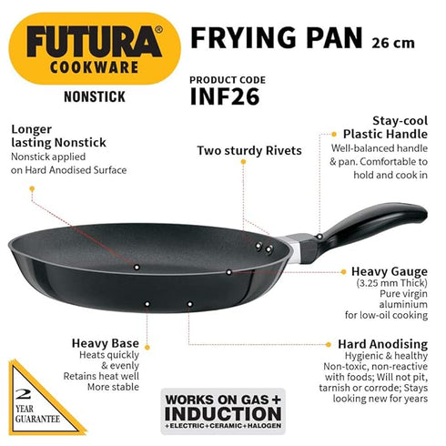 Hawkins Futura Non-stick Frying Pan 26 cm Diameter 1 L (INF26)