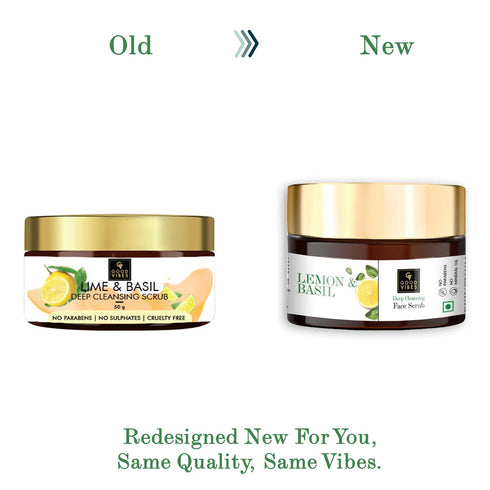 Good Vibes Deep Cleansing Face Scrub - Lemon & Basil 50g