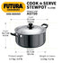 Hawkins Futura Hard Anodised Cook-n-Serve Stewpot 5 L with Lid (AST50)