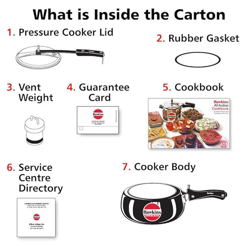 Hawkins Contura Black 3.5 L Pressure Cooker (CB35)