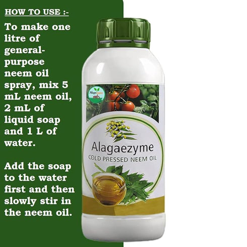 Alagaezyme Organic Cold Pressed Water Soluble Pure Neem Oil