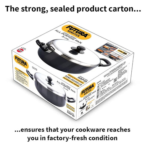 Hawkins Futura Non-stick All-Purpose Pan Handi 3 L with Lid (NAP30)