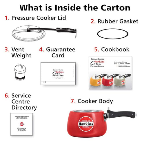 Hawkins Ceramic Coated Contura 3 L Pressure Cooker (CTR30)
