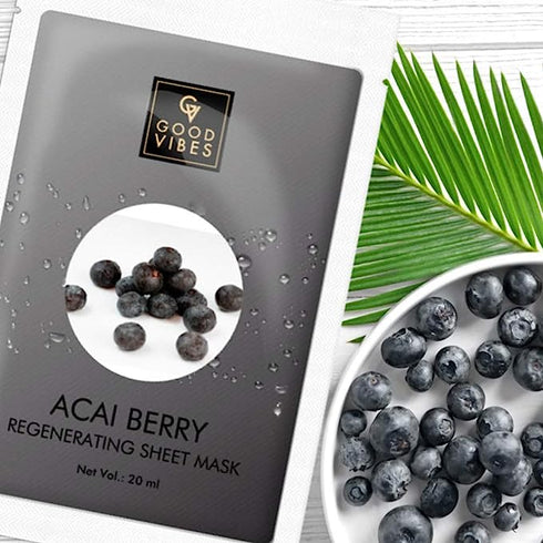 Good Vibes Regenerating Sheet Mask - Acai Berry