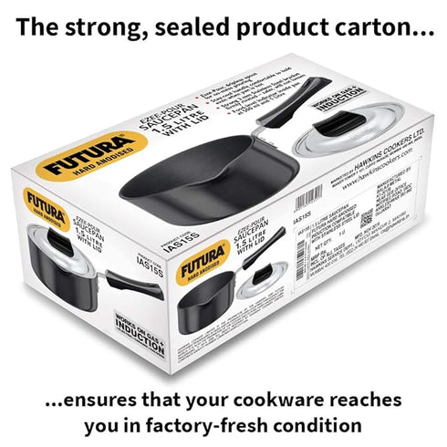 Hawkins Futura Sauce Pan 16 cm Diameter with Lid 1.5 L (AS15S)