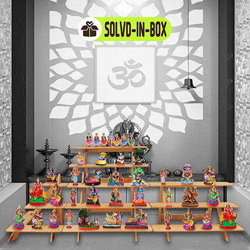 Navarathri Kolu Padi Golu Stand Mini Navratri Gollu Padi Navaratri Kollu Stand Navrathri Golu Rack Angle Removable Slotted Display Rack Dismantlable