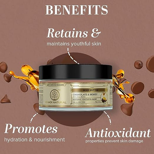 Khadi Natural Chocolate & Honey Herbal Body Butter 50g