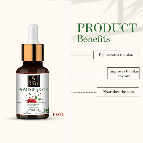 Good Vibes 100% Natural Pomegranate Rejuvenating Facial Oil 10ml
