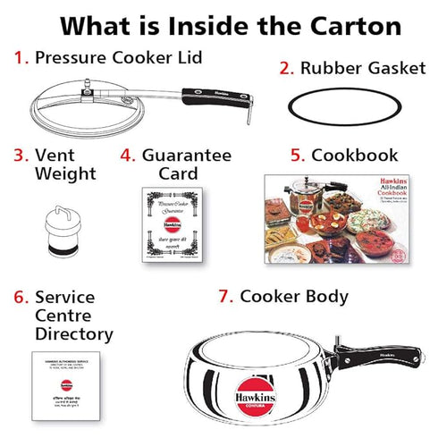 Hawkins Contura Pressure Cooker 3.5 Litre - Silver (HC35)