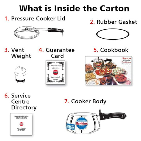 Hawkins Stainless Steel Contura 1.5 L Induction Bottom Pressure Cooker (SSC15)