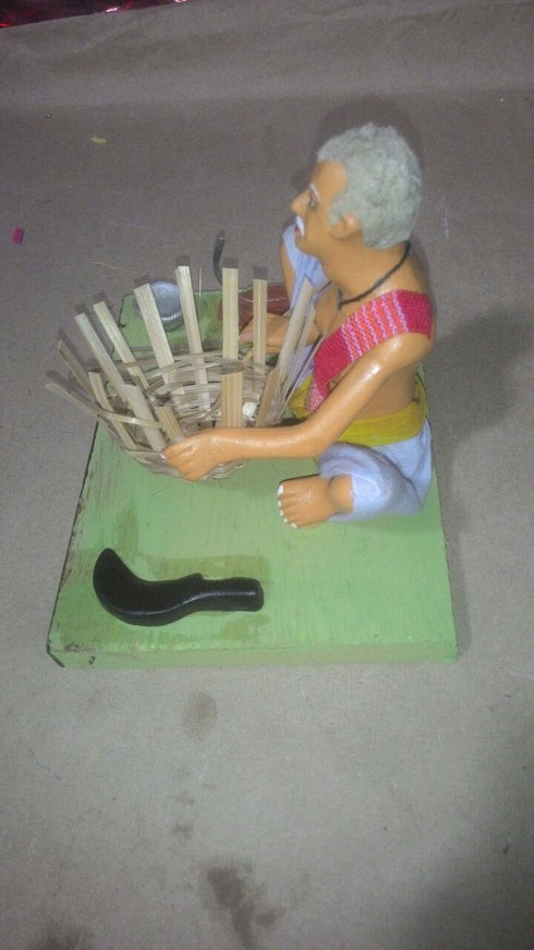 Clay Bamboo Baskets Maker Show Piece