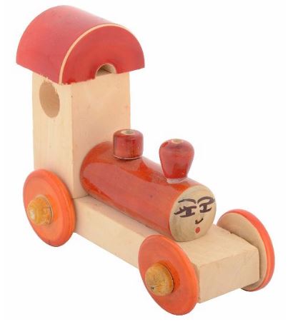 Handmade Red Wooden Kondapalli Engine Showpiece