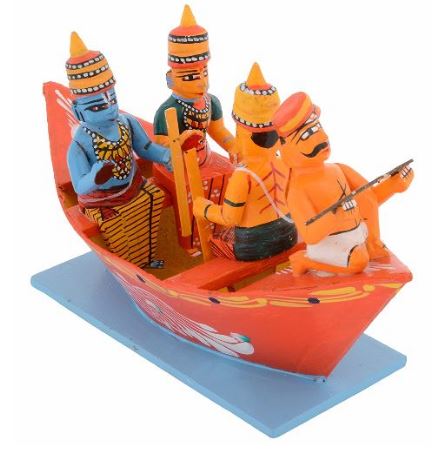 Handmade Wooden Kondapalli Rama Boat Showpiece