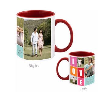 Color Inside Red Mug - Personalized Mug - 1500gms