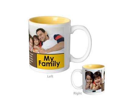 Color Inside Yellow Mug - Personalized Mug - 1500gms