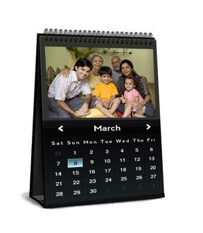 Personalized 6 X 8 - 12 Months Standee Calendar - 500gms