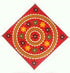 Red Color Flower Design Wall Hanging