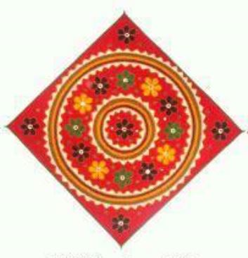 Red Color Flower Design Wall Hanging